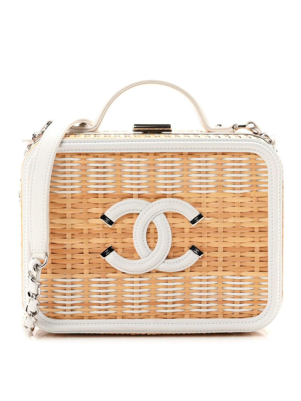 Chanel Raffia Calfskin Cc Filigree #320367C71B